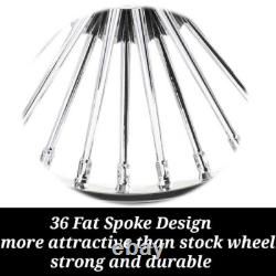 21X3.5 18X5.5 Fat Spoke Wheels Rotor for Harley Touring Electra Glide FLHT 09-23