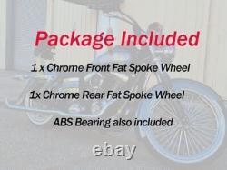 21X3.5 18X5.5 Fat Spoke Wheels Rotor for Harley Touring Electra Glide FLHT 09-23