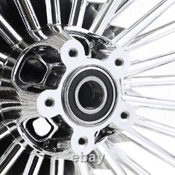 21X3.5 18X5.5 Fat Spoke Wheels Rotor for Harley Touring Electra Glide FLHT 09-23