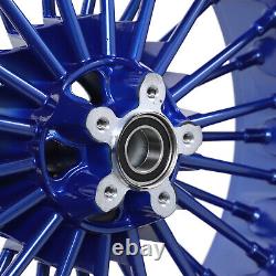 21X3.5 18X5.5 Fat Spoke Wheels for Harley Dyna Wide Glide Softail FXDWG FLSTF