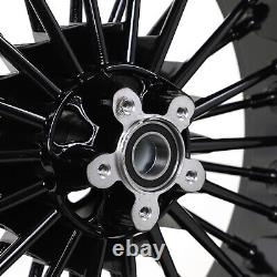 21X3.5 18X5.5 Fat Spoke Wheels for Harley Softail Breakout 2013-2017 with Spacers