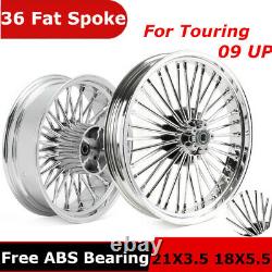 21X3.5 18X5.5 Fat Spoke Wheels for Harley Touring Bagger Road Glide King 2009 UP