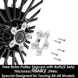 21 & 16 3.5 Fat Spoke Wheels Rims for Harley Touring Road King Glide 2000-2008