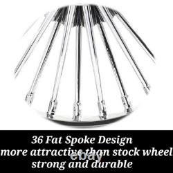 21 & 16 3.5 Fat Spoke Wheels Rims for Harley Touring Road King Glide 2000-2008