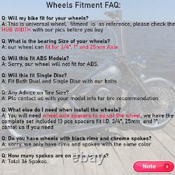 21 & 16 Fat Spoke Wheels Set 21x2.15 16x5.5 for Harley Softail Deuce 00-08 FXSTD