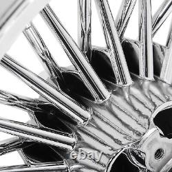 21 & 16 Fat Spoke Wheels Set 21x2.15 16x5.5 for Harley Softail Deuce 00-08 FXSTD