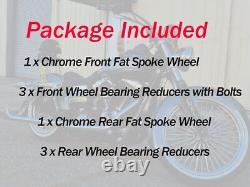 21 16 Front Rear Fat Spoke Wheel Rims for Harley Softail Fatboy Deluxe FLSTC