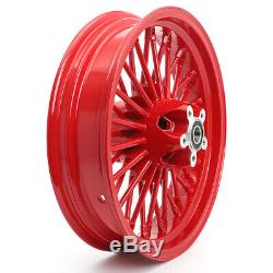21'' & 16'' Red 36 Fat Spoke Front Rear Wheel Set For HARLEY FXST FXDWG Softail