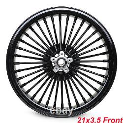 21 & 18 3.5 Fat Spoke Wheels for Harley Electra Road Glide Ultra Classic 00-07