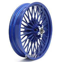 21 18 Blue Front Rear Wheels Fat Spokes Electra Glide FLHTCU FLHTC FLHTCI FLHT