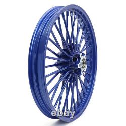 21 18 Blue Front Rear Wheels Fat Spokes Electra Glide FLHTCU FLHTC FLHTCI FLHT