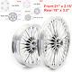 21 18 Chrome Front Rear Cast Wheels Rim Fat Spokes For Harley Dyna Softail