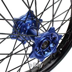 21/18 Complete Enduro Spoked Wheels Rims Set Hub Fits YAMAHA YZ250F YZ450F 09-19