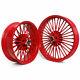 21/18 Fat Spoke Dual Disc Front Rear Cast Wheels Dyna Softail Touring For Harley
