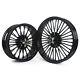 21 18'' Fat Spoke Front Rear Cast Wheels Single Disc For Dyna Softail Touring