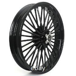 21 18'' Fat Spoke Front Rear Cast Wheels Single Disc for Dyna Softail Touring