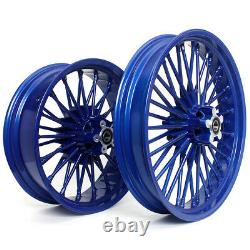 21 18'' Fat Spoke Front Rear Cast Wheels Single Disc for Dyna Softail Touring
