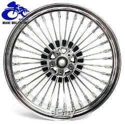 21/18 Fat Spoke Front Rear Tubeless Wheel Rim Dual Disc for Harley Softail FXST