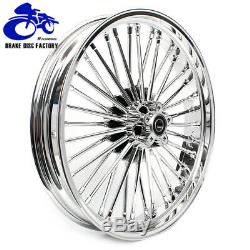 21/18 Fat Spoke Front Rear Tubeless Wheel Rim Dual Disc for Harley Softail FXST