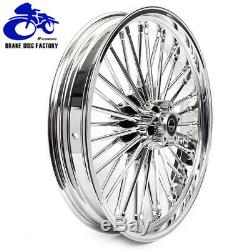 21/18 Fat Spoke Front Rear Tubeless Wheel Rim Dual Disc for Harley Softail FXST