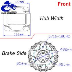 21 & 18 Fat Spoke Front Rear Wheel Rim Set for TOURING Softail Dyna Gloss Black