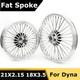 21+18 Fat Spoke Front Rear Wheels For Harley Dyna Super Glide Street Bob Fxdb