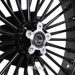 21 & 18 Fat Spoke Wheels Rims Set 21x3.5 18x5.5 for Harley Dyna Wide Glide FXDWG