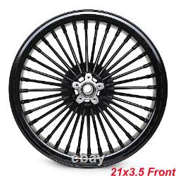 21 & 18 Fat Spoke Wheels for Harley Touring Road King 00-07 Electra Road Glide