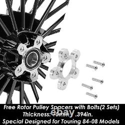 21 & 18 Fat Spoke Wheels for Harley Touring Road King 00-07 Electra Road Glide