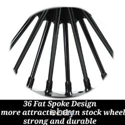 21 & 18 Fat Spoke Wheels for Harley Touring Road King 00-07 Electra Road Glide