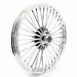 21 & 18 Front Rear Cast Wheels Double Disc Fat King Spoke Softail Touring Dyna