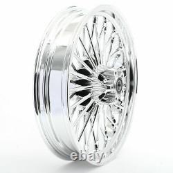 21 & 18 Front Rear Cast Wheels Double Disc Fat King Spoke Softail Touring Dyna