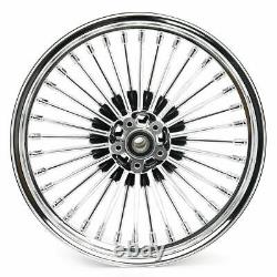 21 & 18 Front Rear Cast Wheels Double Disc Fat King Spoke Softail Touring Dyna