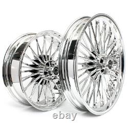 21 18 Front Rear Cast Wheels Dual Disc Fat Spokes for Sportster Custom XL883C