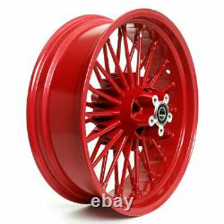 21 18 Front & Rear Red Cast Wheel Set 36 Fat King Spoke Dyna Sportster Softail