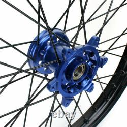 21+18 Front Rear Spoke Wheels Rims Hubs Set For Yamaha YZ250F YZ450F 2014-2021
