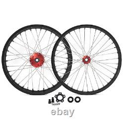 21+18 Spoke Front Rear Wheel Rim Red CNC Hub For Beta Explorer For Apollo RFN
