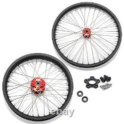 21+18 Spoke Front Rear Wheel Rim Red CNC Hub For Beta Explorer For Apollo RFN