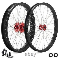 21+18 Spoke Front Rear Wheel Rim Red CNC Hub For Beta Explorer For Apollo RFN