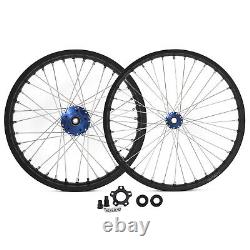 21+18 Spoke Front Rear Wheels Rims Blue CNC Hub For Beta Explorer For Apollo RFN