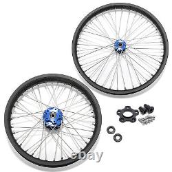 21+18 Spoke Front Rear Wheels Rims Blue CNC Hub For Beta Explorer For Apollo RFN