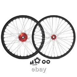21/18 Spoked CNC Front Rear Wheel Rim Red Hub For Beta Explorer For Apollo RFN