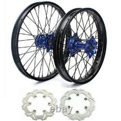 21 18 Spoked Wheel Rim Hub Rotors Set For YAMAHA YZ450F 2014 2015 YZ250F 14-21