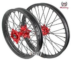 21/19 CNC WHEELS SET for Honda CRF250R 2014-2024 CRF450R 2013-2024