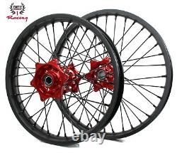 21/19 Complete CNC Wheel Set Gas Gas MC EX EC 125 250 350 450 2021-24