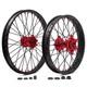 21 19 Complete Mx Wheels Rim Set For Honda Crf250r 14-25 Crf450r 13-25 Red Hub