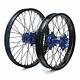 21+19 Front Rear Cnc Spoked Wheel Rims Hubs Set For Yamaha Yz250f Yz450f 14-23