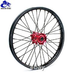 21/19 Front Rear Spoke Wheel Rim Red Hub Set For Honda CRF250R CRF450R 2014-2022