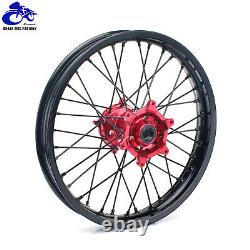 21/19 Front Rear Spoke Wheel Rim Red Hub Set For Honda CRF250R CRF450R 2014-2022