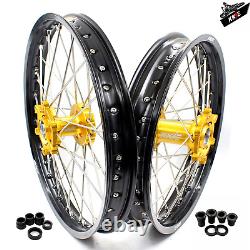 21 19 Inch For SUZUKI RM125 1996-2007 RM250 1996-2008 Alloy Spoke Wheels Rims